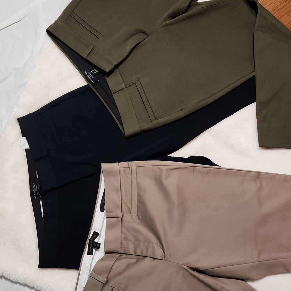Banana Republic Sloan Curvy Fit 6P Olive/Tan